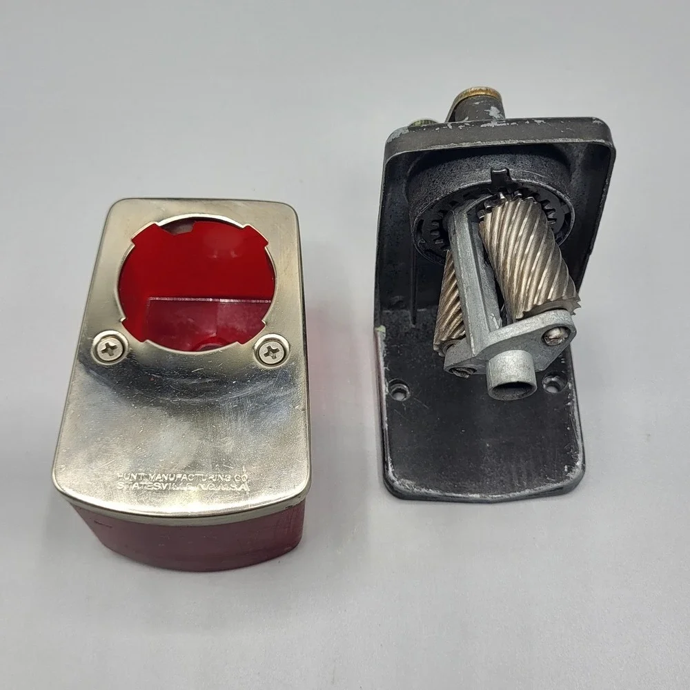 Boston Boston-ette Pencil Sharpener Manual Hand Crank Red Black Vintage
